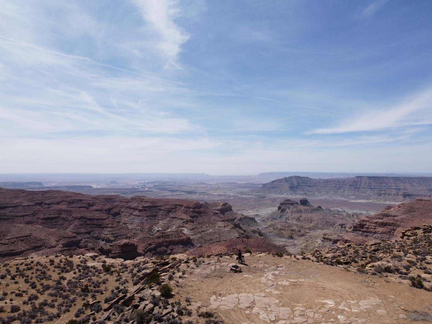 Incredible view of the desert while bikepacking