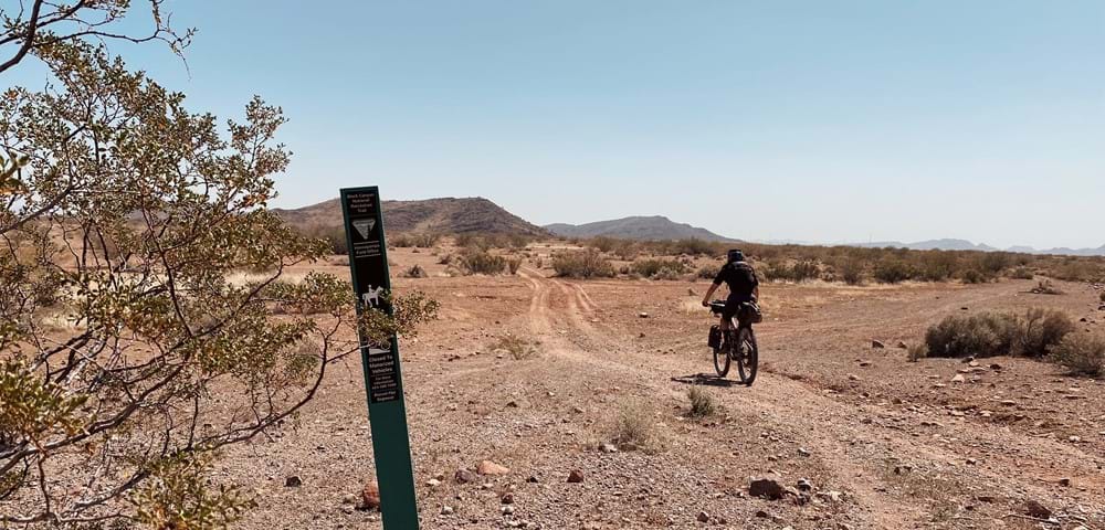 Bikepacking in the desert on a Devinci Troy