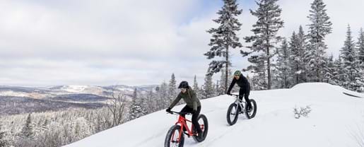 Devinci Minus Fat Tire Bike Riding In Snow