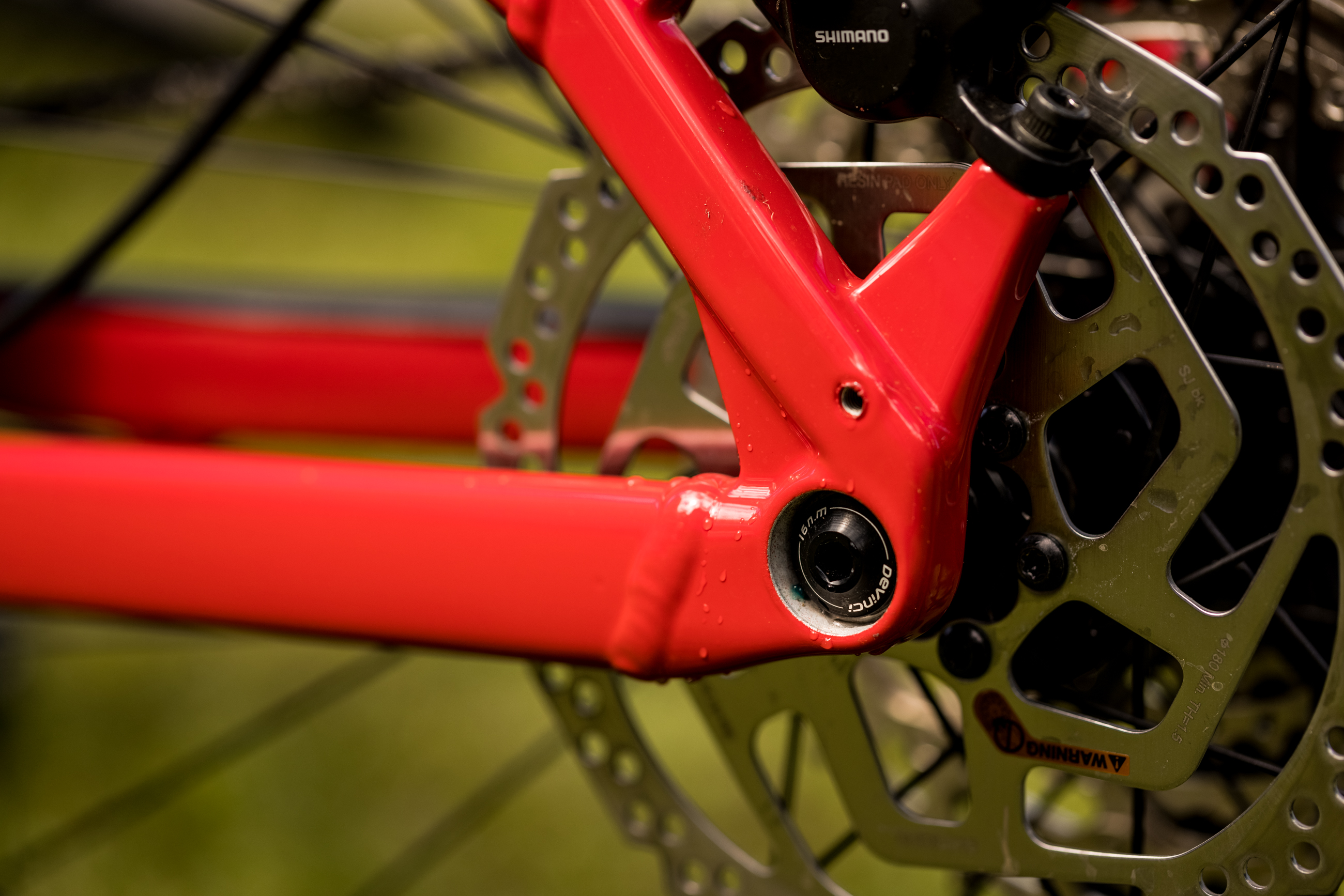 Devinci frame and rear disc brake