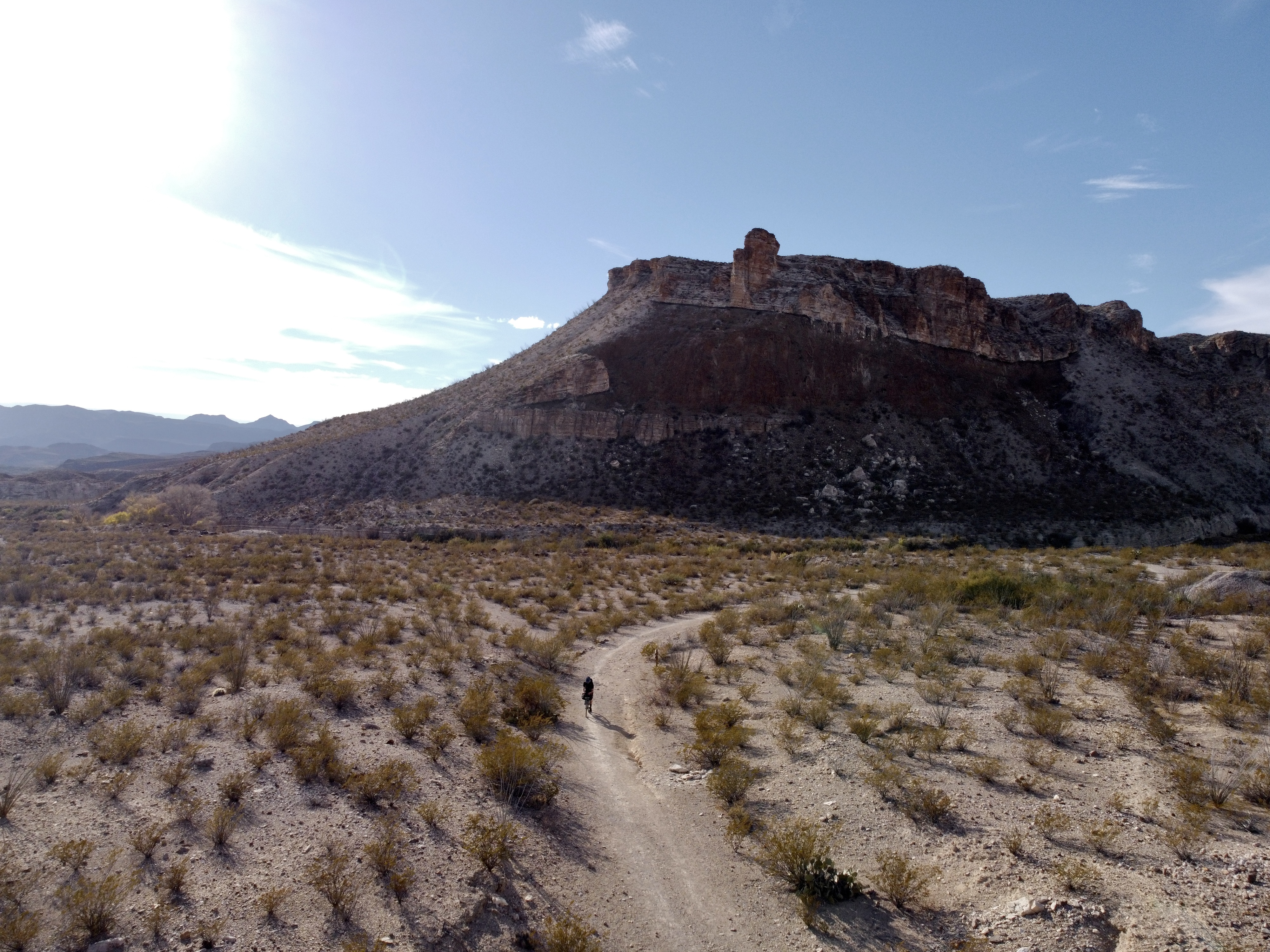 Mountainous area while bikepacking