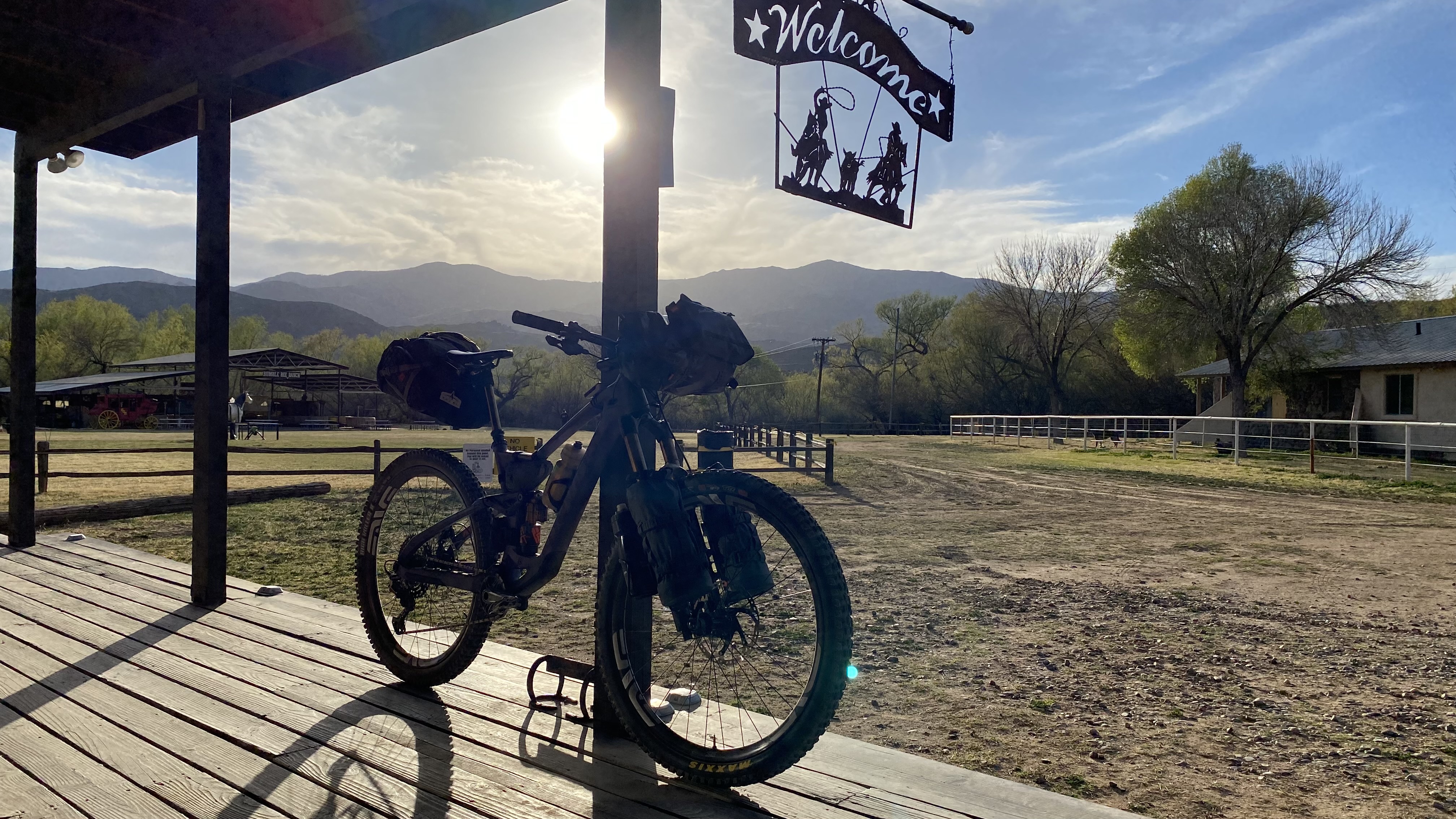 Bikepacking in the evening