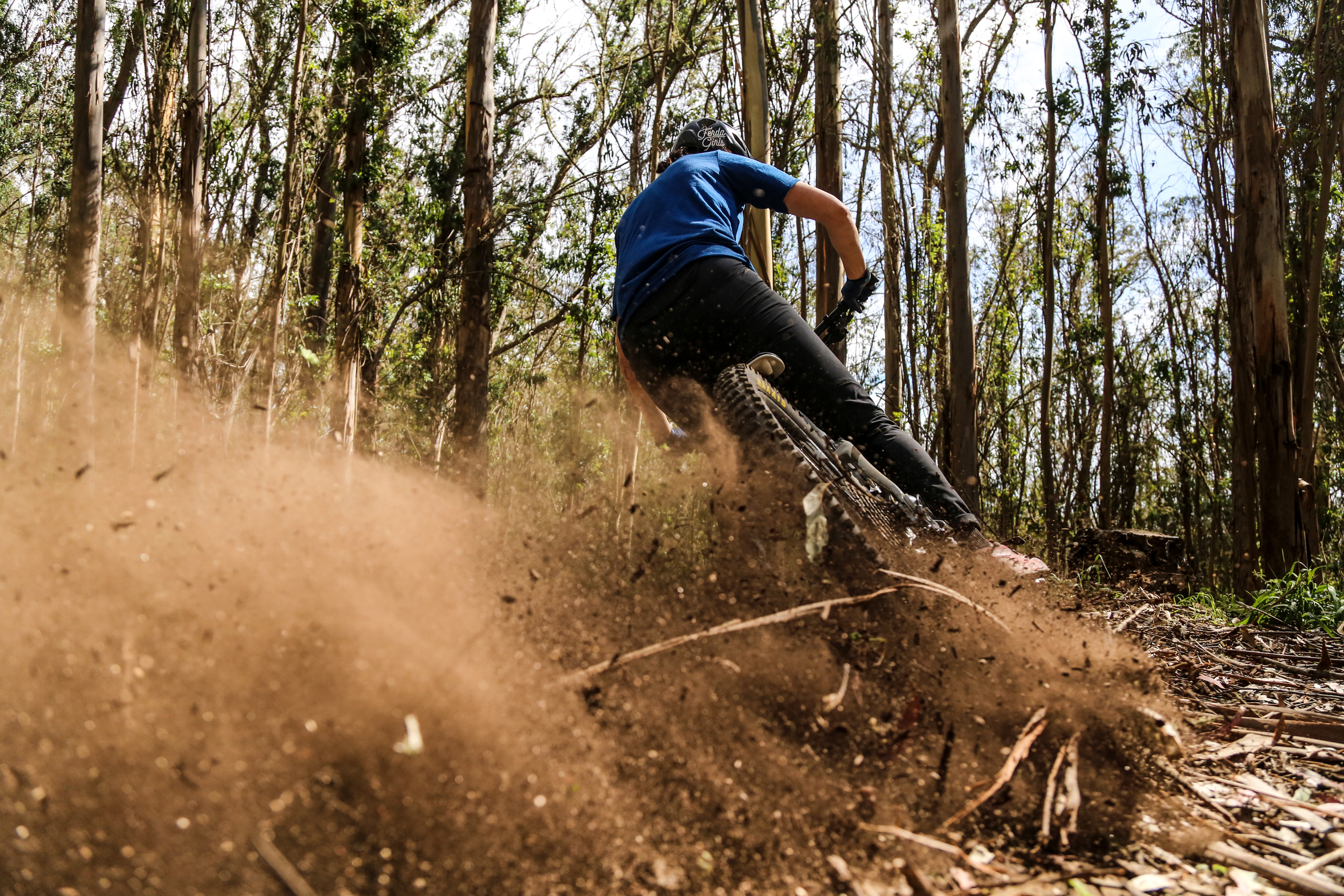 Mountain bike in a trail