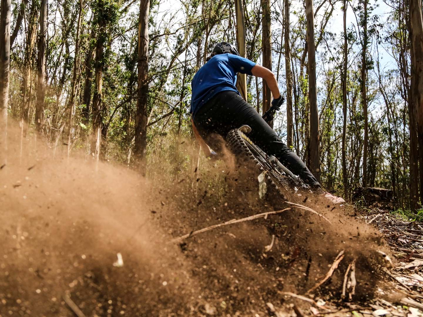 Mountain bike in a trail