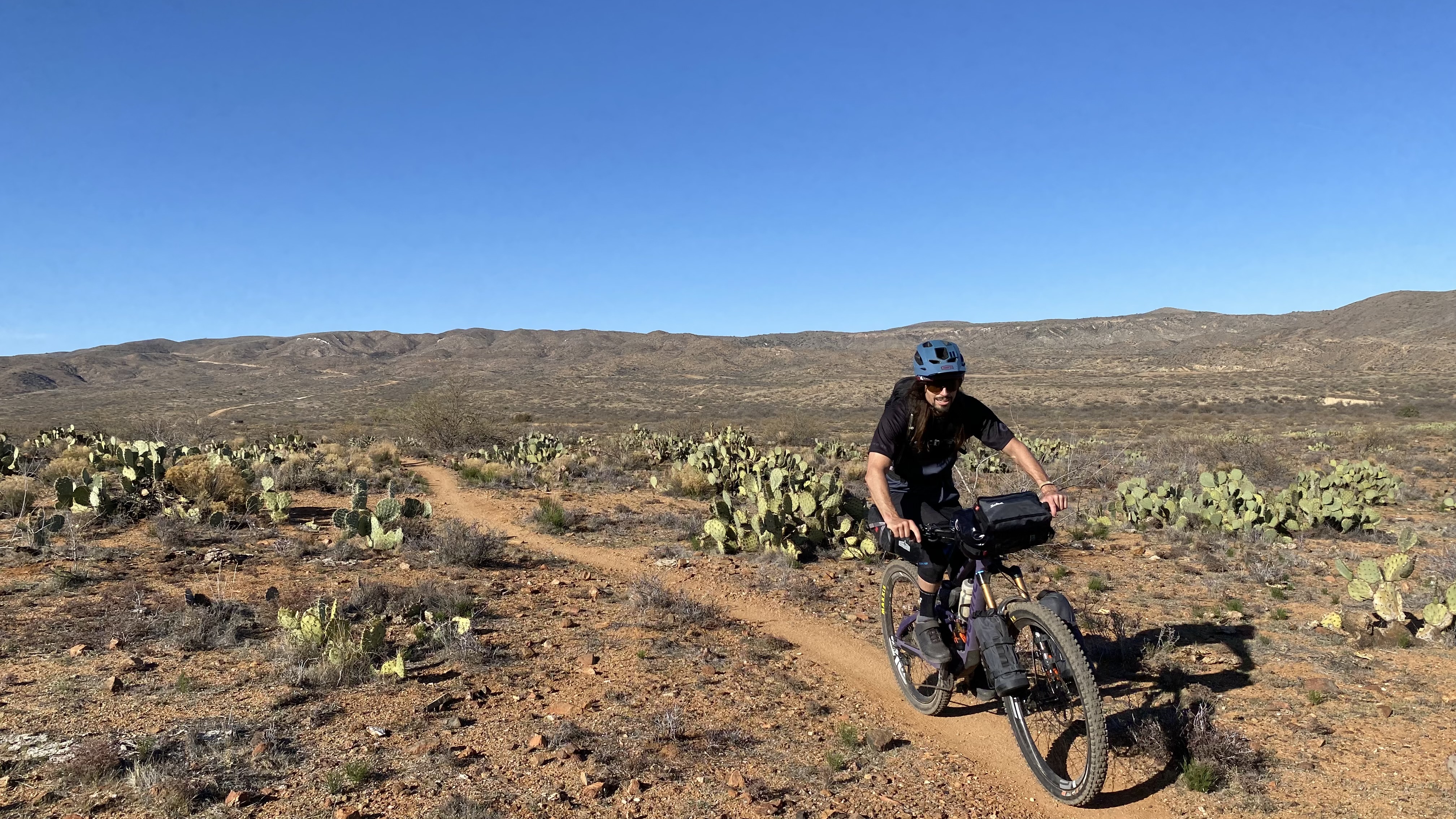 Bikepacking in the desert on a Devinci Troy